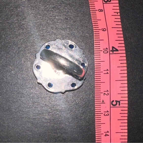 Blue Topaz + Abalone multi-gem Natural Gemstone ring - Picture 8 of 9